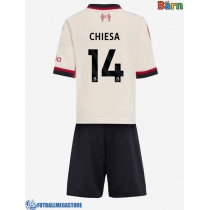 Fotballdrakt Barn Liverpool Federico Chiesa #14 Bortedraktsett 2025-26 Kortermet (+ Korte bukser)